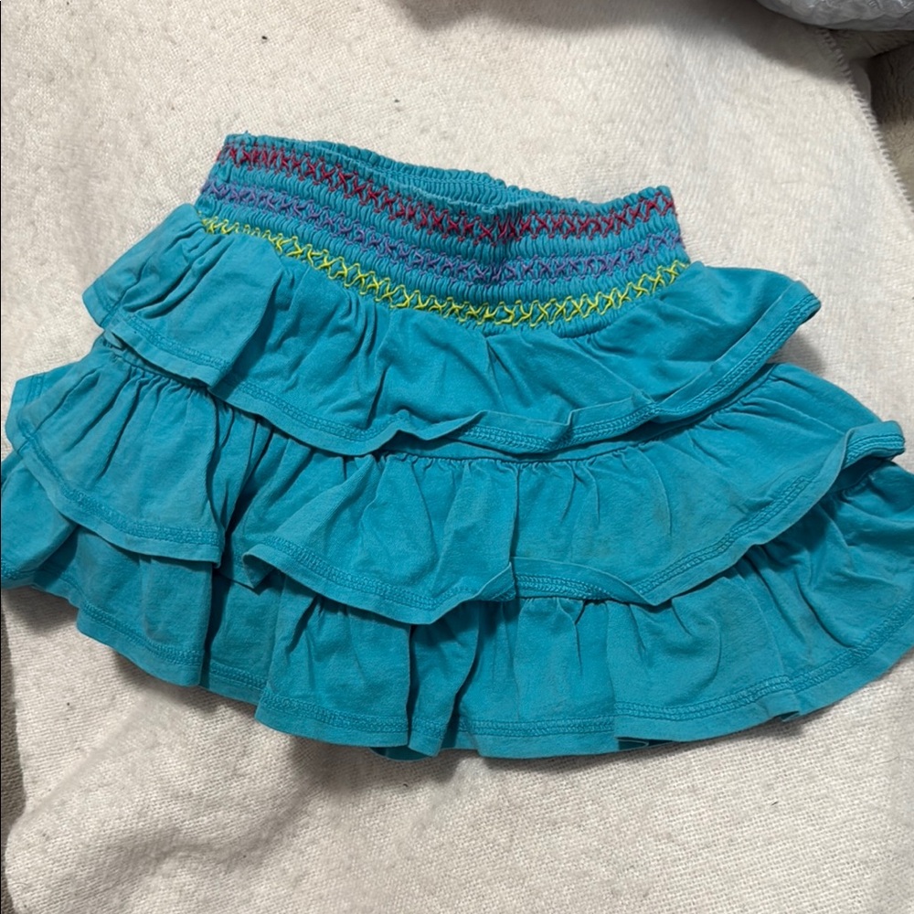 Blue Ruffled Skirt